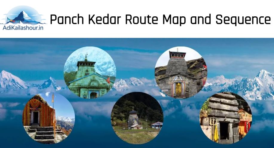 Panch Kedar Route Map and Sequence